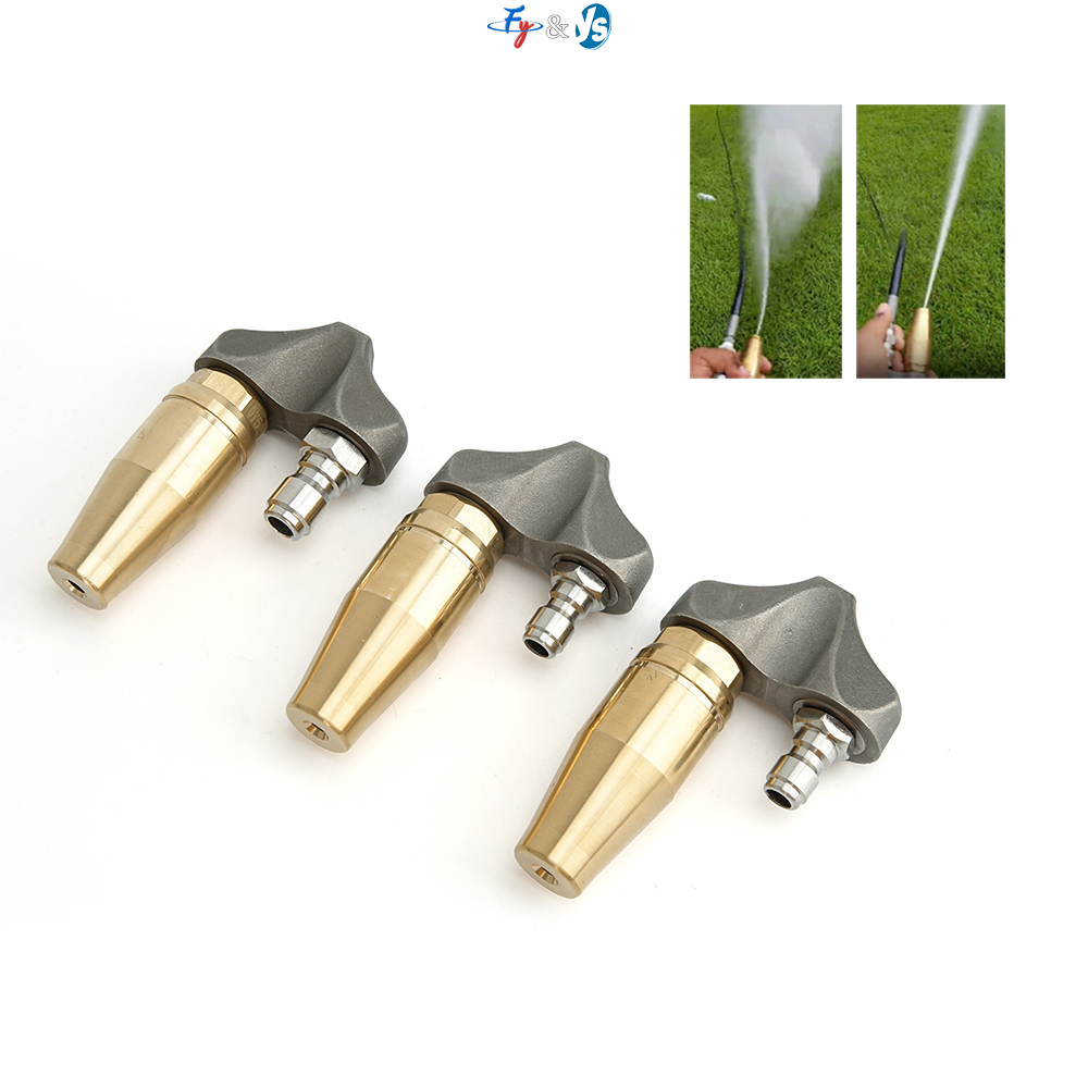 Nozzle Brass - Pirinç Kanal Temizleme Turbo Nozülü, Yüksek