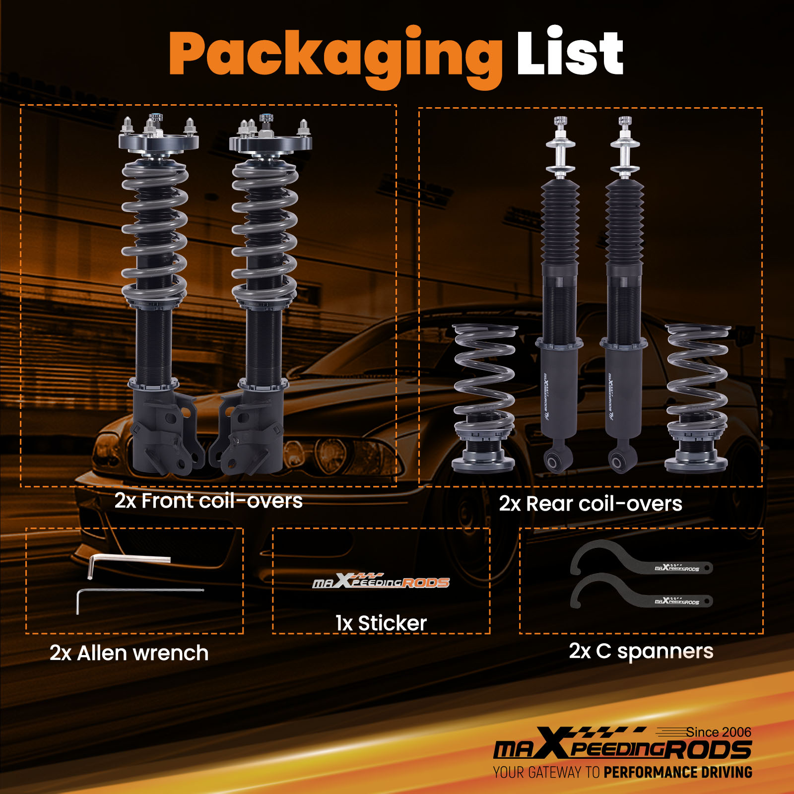 Fdm Printer - Honda Civic 2006-2011 için Coilover, 24