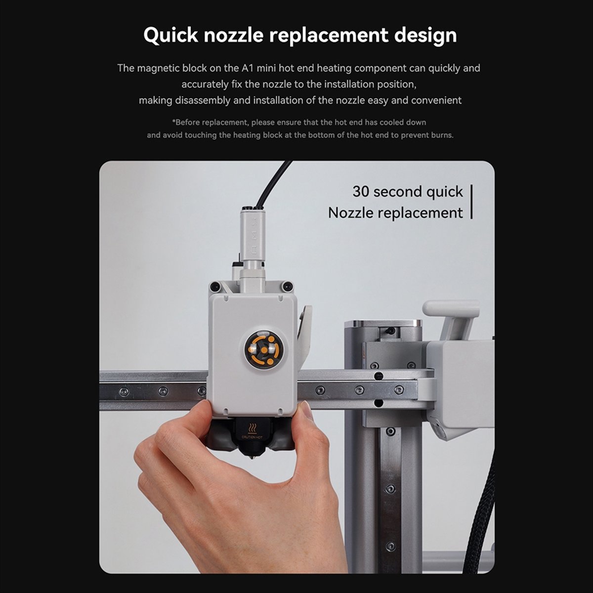 Hotend Assembly - DT1410/A1/A1 Mini için Hotend Kiti Hızlı