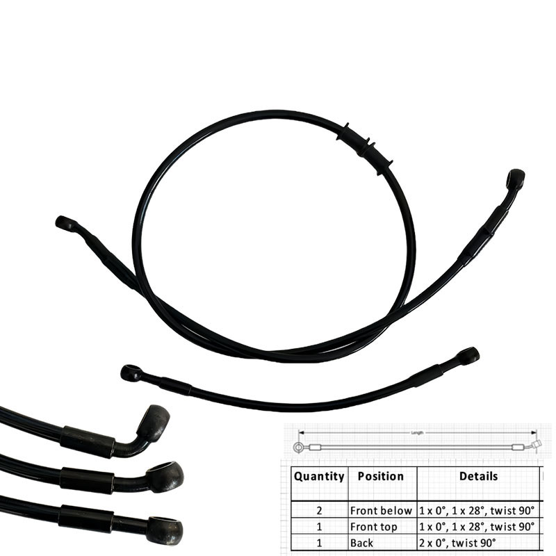 Ptfe Tube - AN3 Moto Hidrolik Paslanmaz Çelik Örgülü