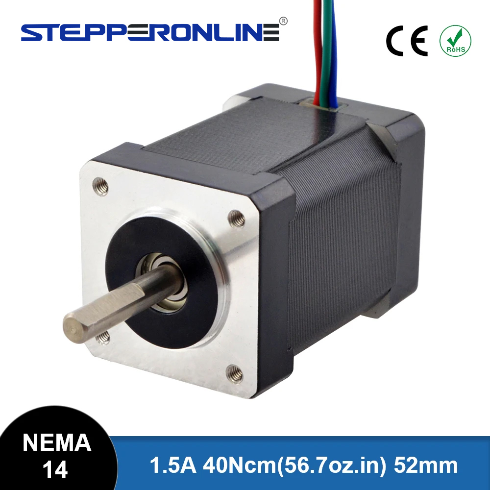 Closed Loop Stepper Motor Nema 17 - STEPPERONLINE Nema 14 Step Motor 35x52mm