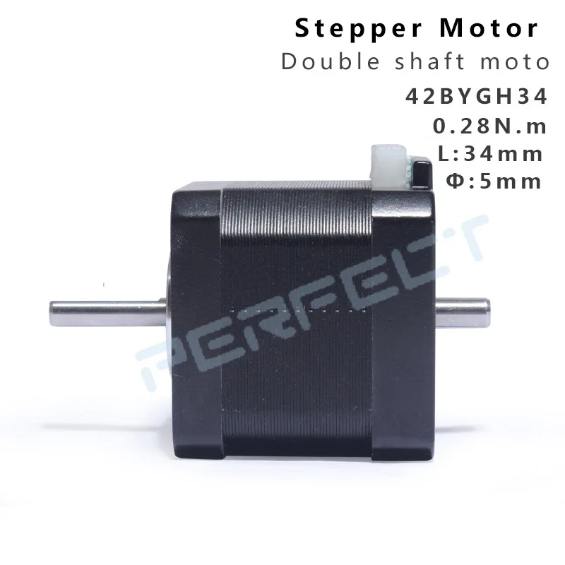 Closed Loop Stepper Motor Nema 17 - Çift Şaftlı Motor 42BYGH34 Nema 17