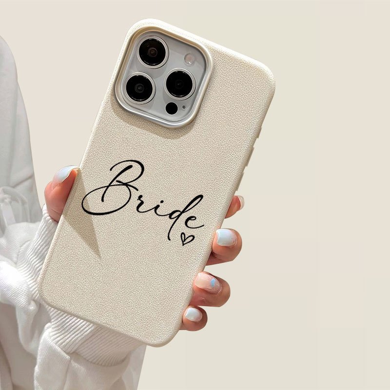 Tpu Filament - Bride Script Kalp Desenli Krem Suni