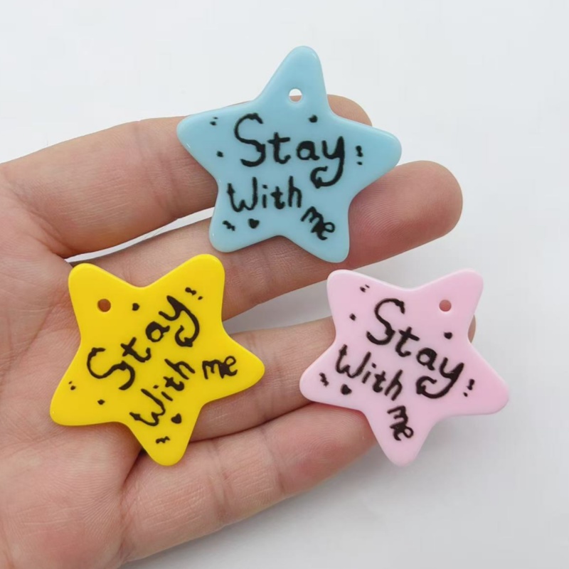 Resin - 10 adet Pentagram Desenli Küçük Reçine