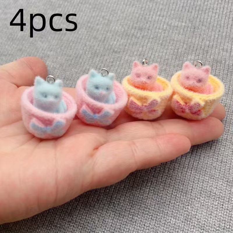 4 adet 3D peluş reçine kedi ko - Resin incelemesi ve fiyatı