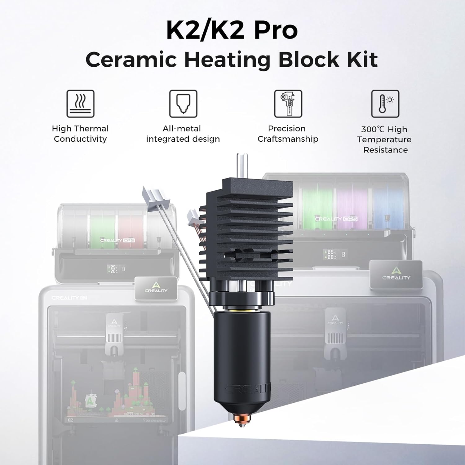 Creality Resmi K2/K2 Pro Seram - Hotend Assembly incelemesi ve fiyatı