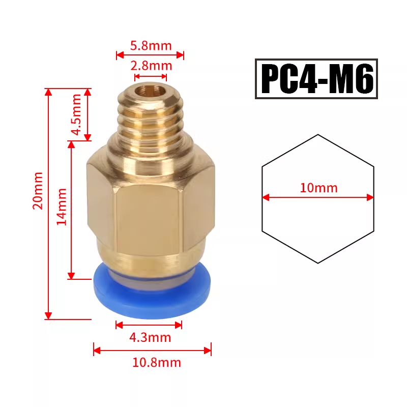 10 adet/grup PC4-M10 Pnömatik  - Filament 1.75 incelemesi ve fiyatı