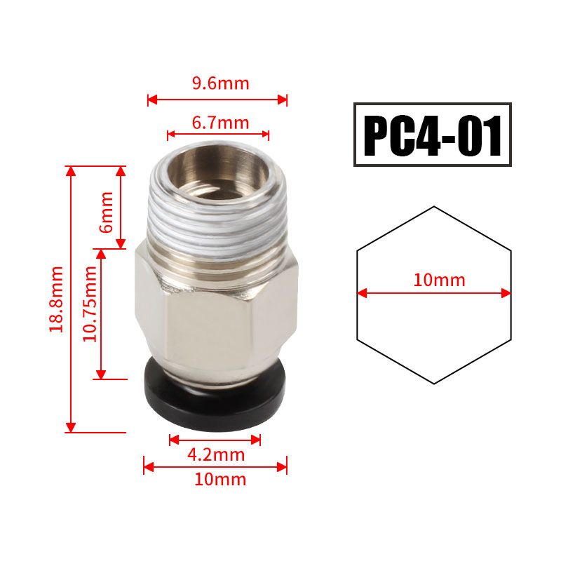 10 adet/grup PC4-M10 Pnömatik  - Filament 1.75 incelemesi ve fiyatı