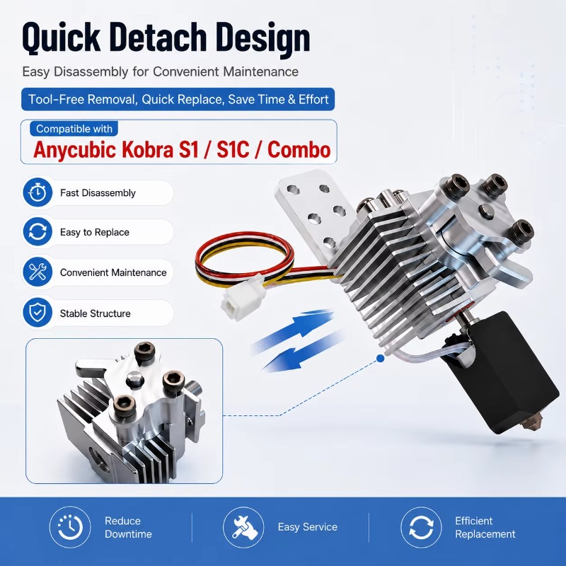 Hızlı Sökülebilir Isıtıcı Bloğ - Hotend Assembly incelemesi ve fiyatı