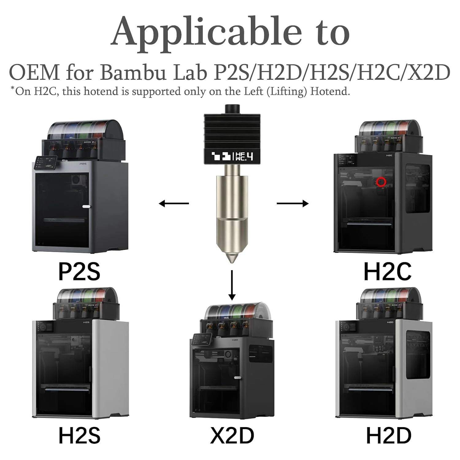 BambuLab H2D/H2S/H2C/P2S 3D Ya - Printer Nozzle incelemesi ve fiyatı